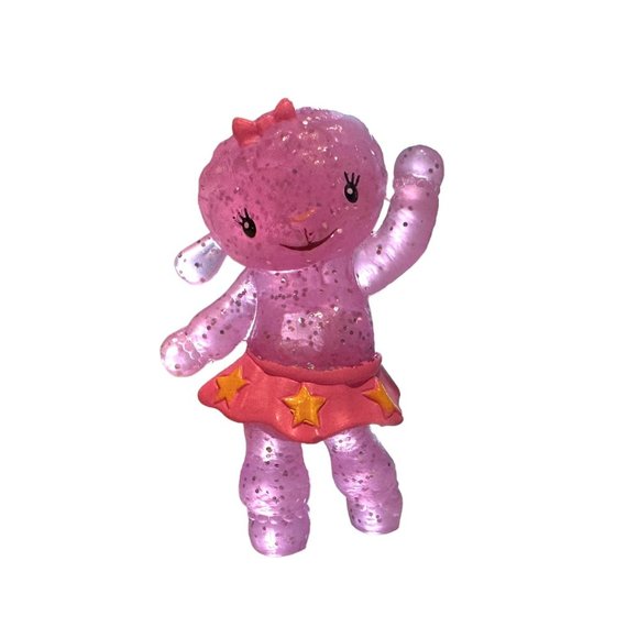 Lambie Mini Figure 2" Doc McStuffins Disney Junior Pink w/ Glitter & Stars HTF - Picture 3 of 3